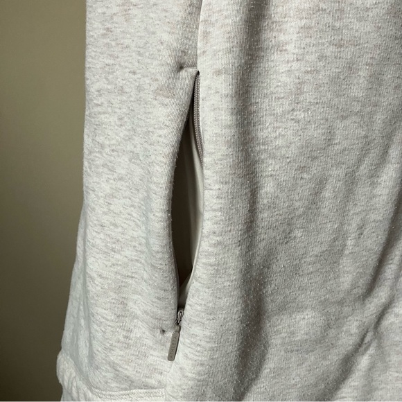 Athleta Cozy Karma Asym Sweatshirt Dress in Light Grey size Small - Picture 9 of 12